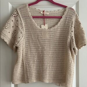 Solitaire Cream Crochet Blouse